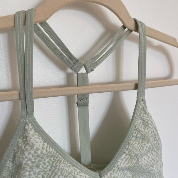 Workout Top Bra | Green White - Picture 3 of 8